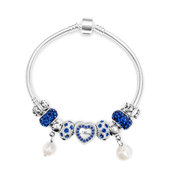 ZPHIB Mom Pearl Charm Bracelet