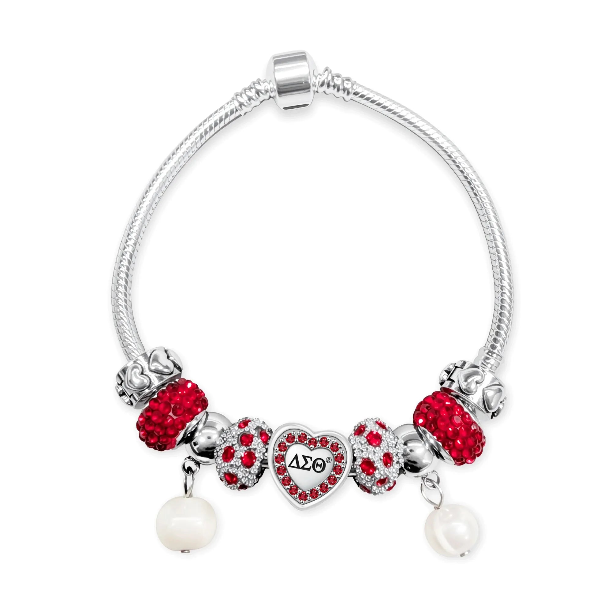 ΔΣΘ Mom Pearl Charm Bracelet - Delta Sigma Theta