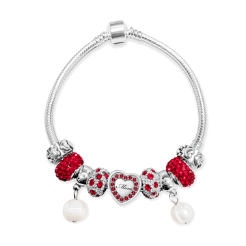 ΔΣΘ Mom Pearl Charm Bracelet - Delta Sigma Theta