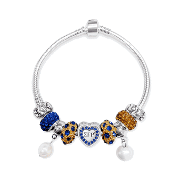 SGRHO Mom Pearl Charm Bracelet