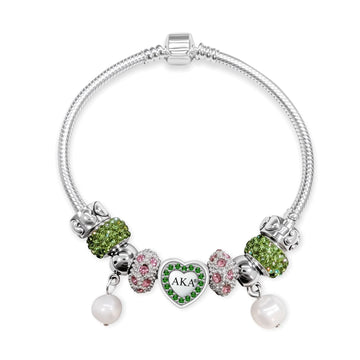 AKA Mom Pearl Charm Bracelet