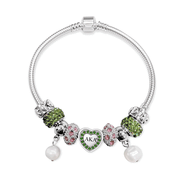 AKA Mom Pearl Charm Bracelet