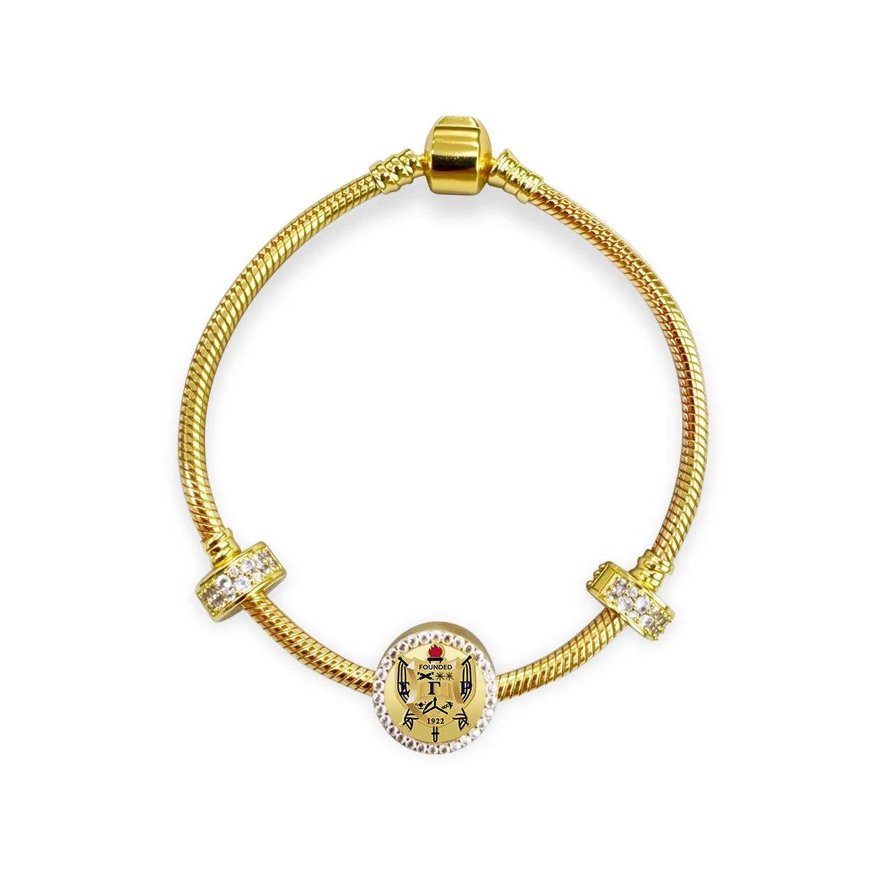 SGRHO Shield Gold Vermeil Charm (Fits Pandora)