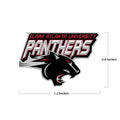 Clark Atlanta University Panther Pin – Front view with dimensions overlay