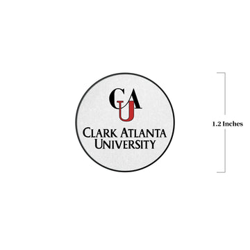 Clark Atlanta University Pin – Front view with dimensions overlay