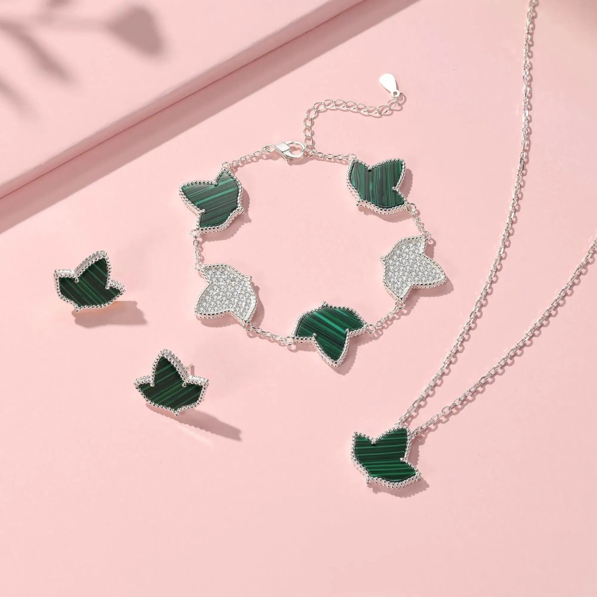 AKA 5 Ivy Sterling Silver Malachite Bracelet