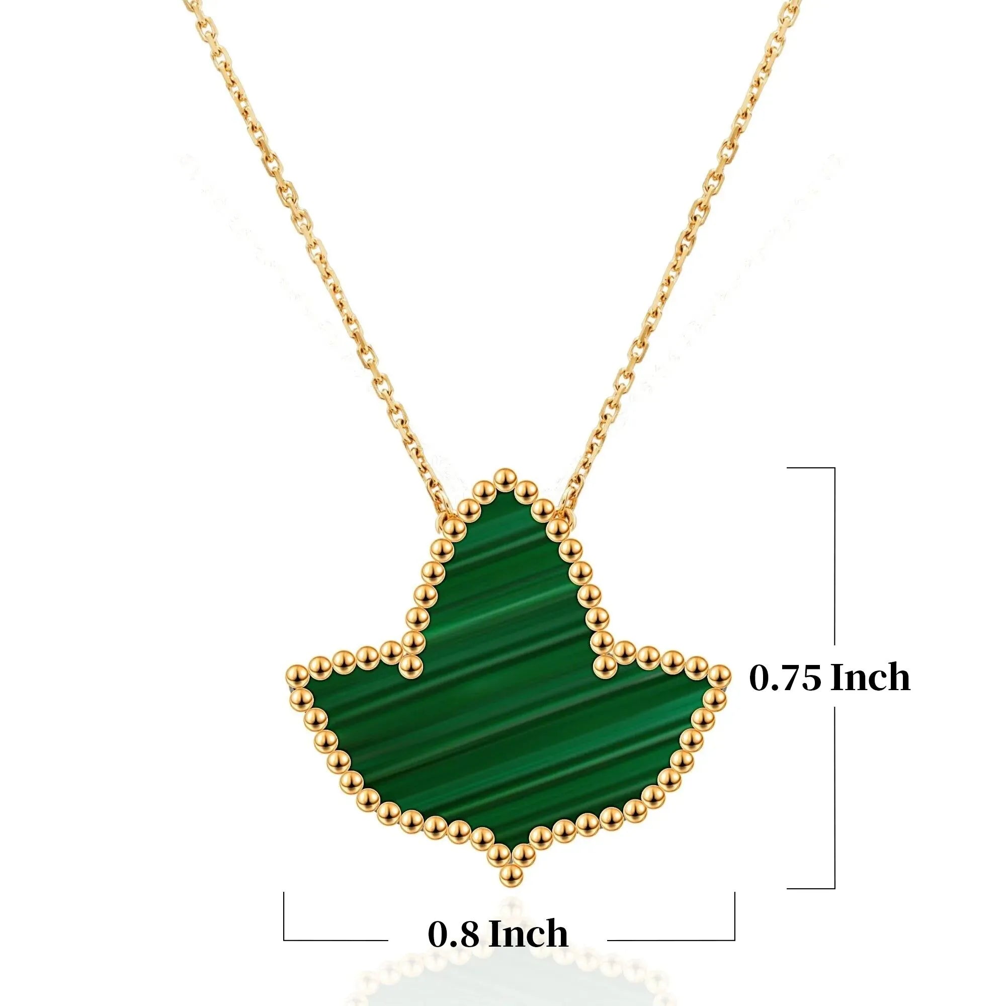 AKA Malachite Ivy Necklace 24K Gold Plated