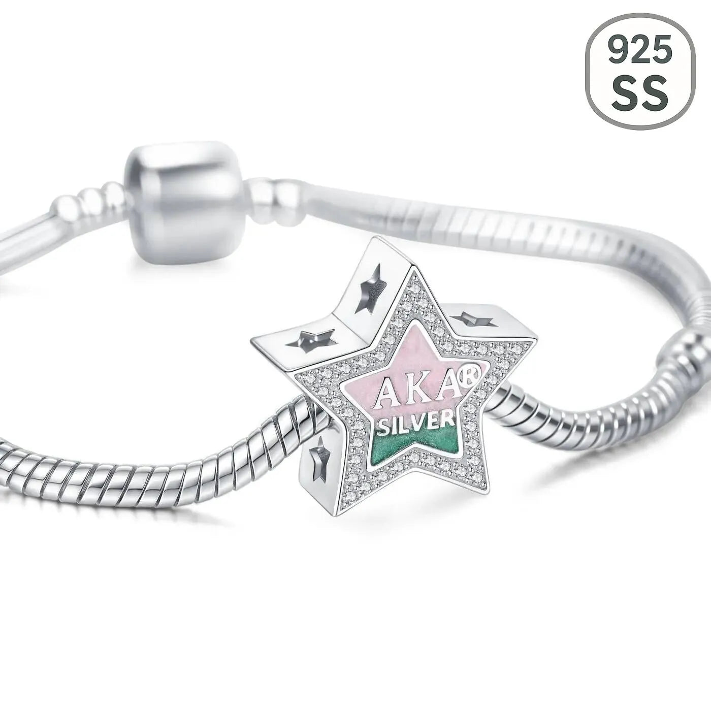 AKA Silver Star Statement Charm (Fits Pandora)