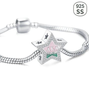 AKA Silver Star Statement Charm (Fits Pandora)