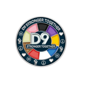 &quot;D9 Stronger Together&quot; Lapel Pin （Back - ordered Ships11/30) - Gratia Pearl