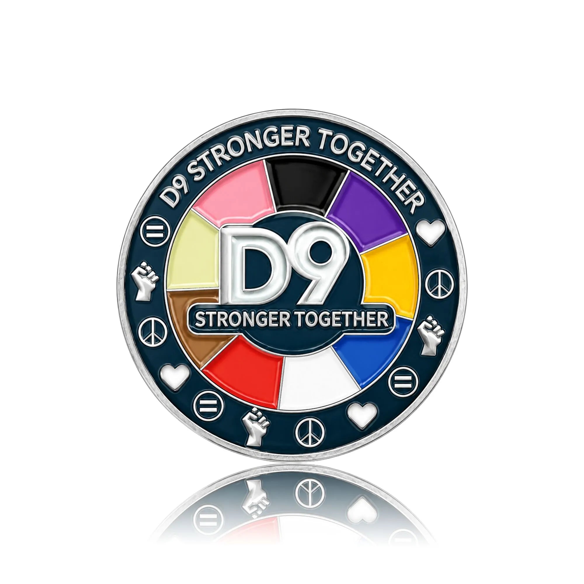 D9 Unity "Stronger Together" Lapel Pin