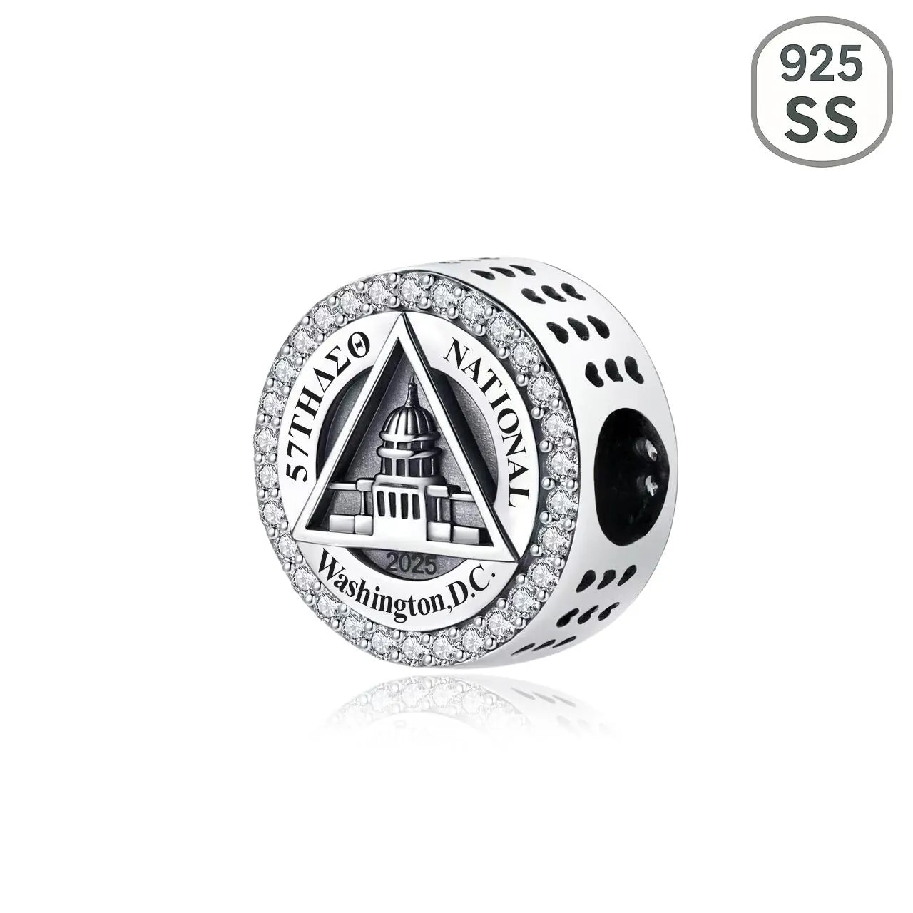 ΔΣΘ 2025 57th National Convention Sterling Silver Charm - Delta Sigma Theta (Fits Pandora)