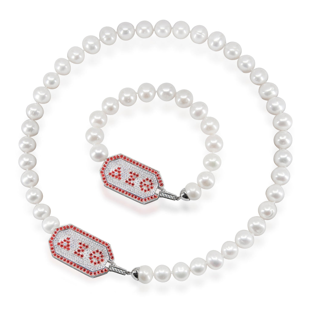 Delta Greek Letter Pearl Set - Gratia Pearl