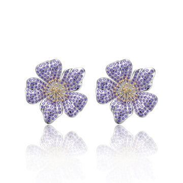 ΔΣΘ African Violet Earrings - Delta Sigma Theta