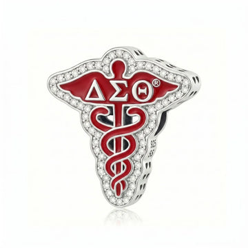 ΔΣΘ Caduceus Sterling Silver Charm (Fits Pandora) -  Delta Sigma Theta