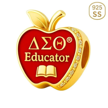ΔΣΘ Educator 14K Gold Charm (Fits Pandora) - Delta Sigma Theta