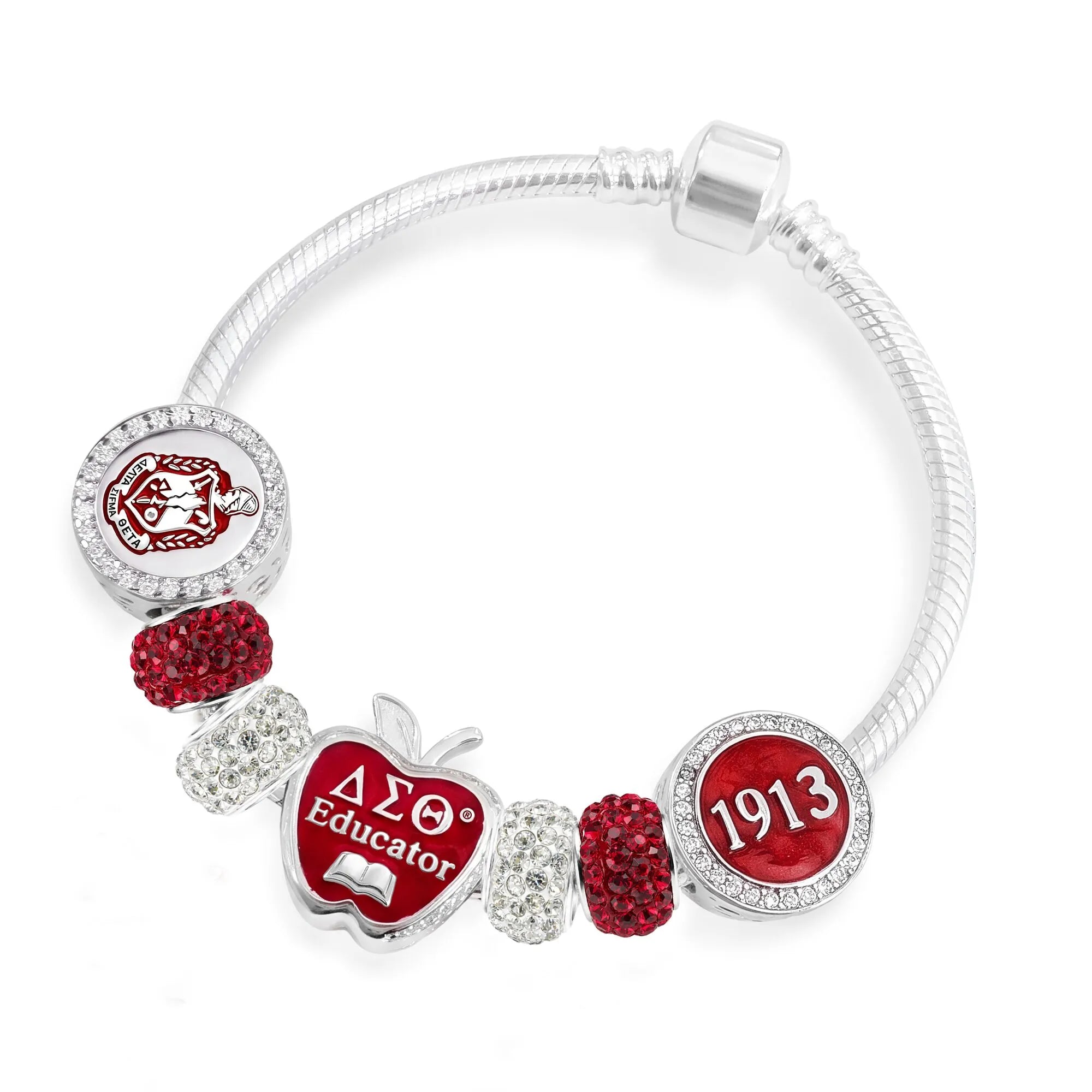 ΔΣΘ Educator Sterling Silver Charm (Fits Pandora) - Delta Sigma Theta