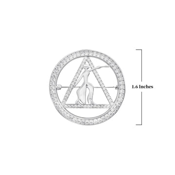 ΔΣΘ Fortitude Brooch- Delta Sigma Theta