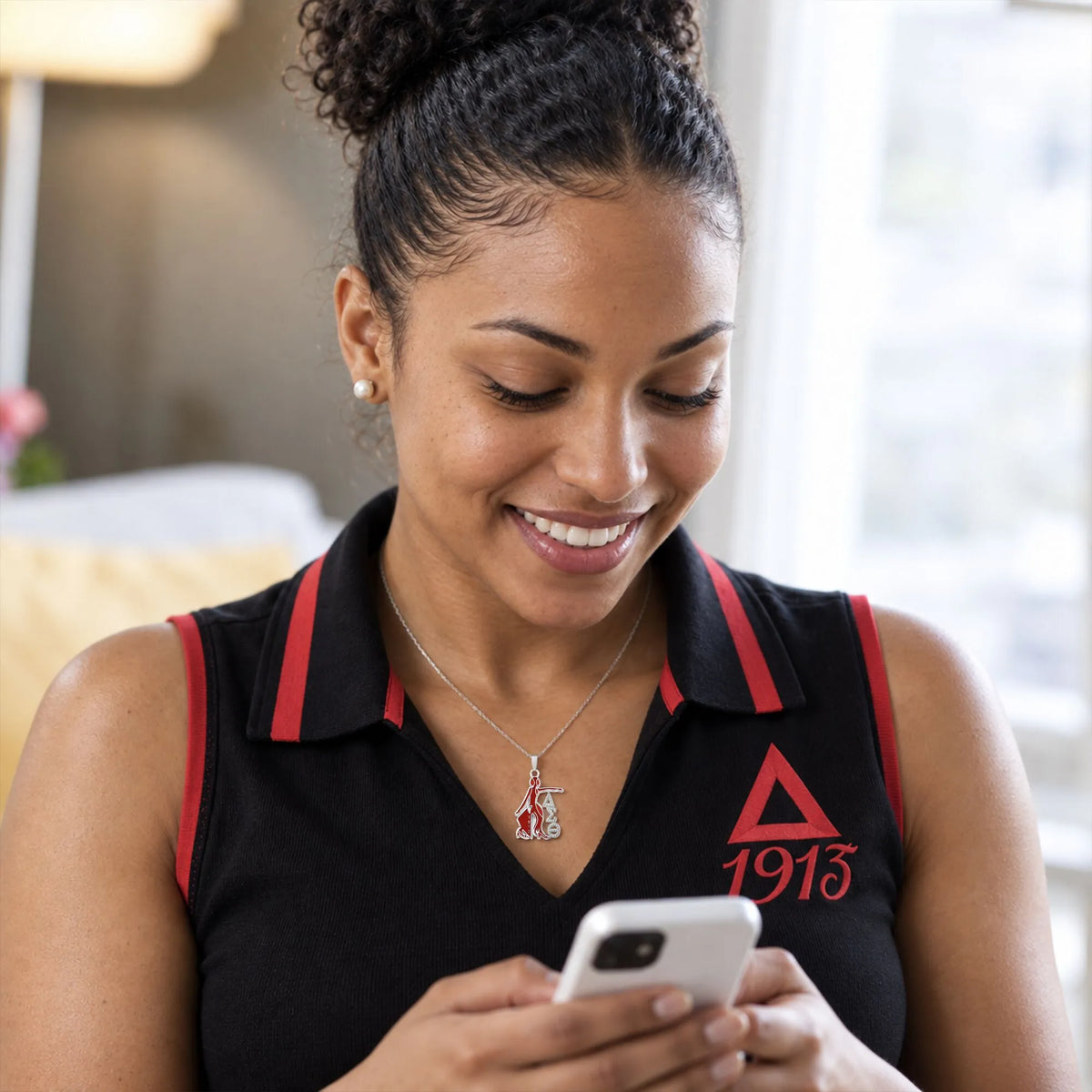 ΔΣΘ Fortitude Silver Necklace - Delta Sigma Theta