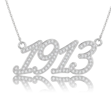 1913 Pavé Script Necklace