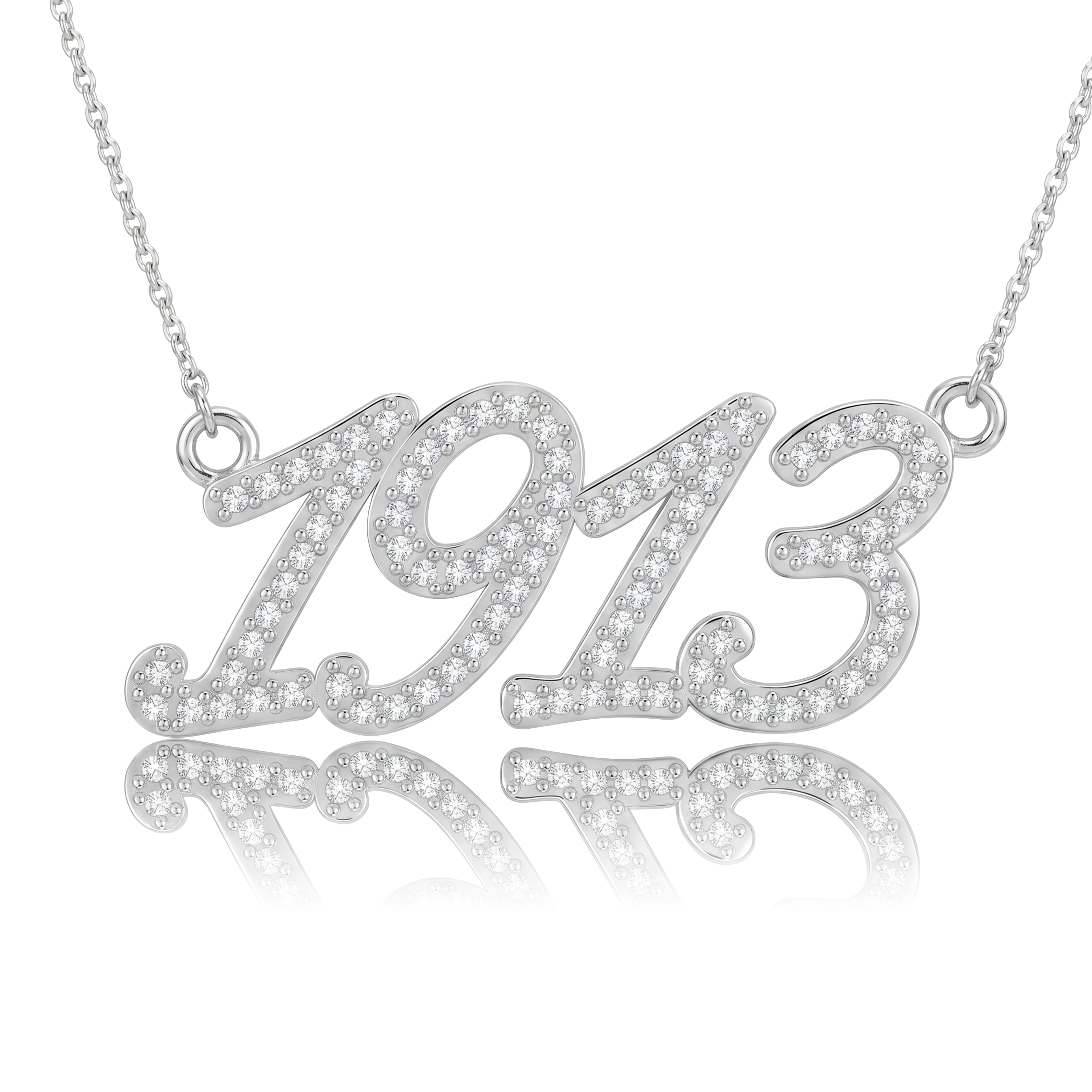 1913 Pavé Script Necklace