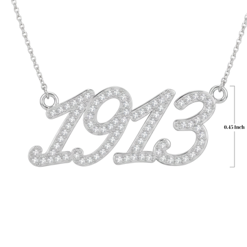 1913 Pavé Script Necklace