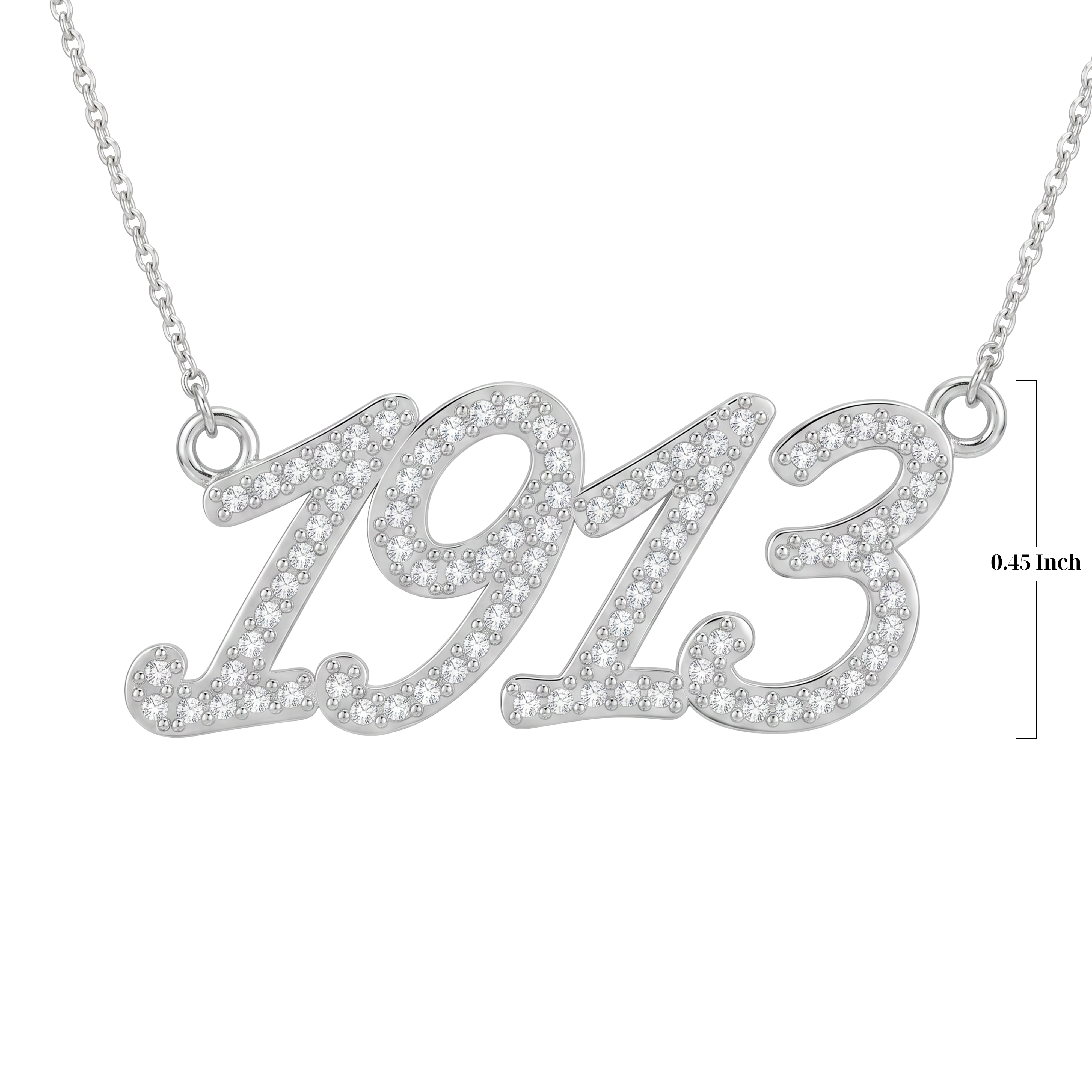 1913 Pavé Script Necklace