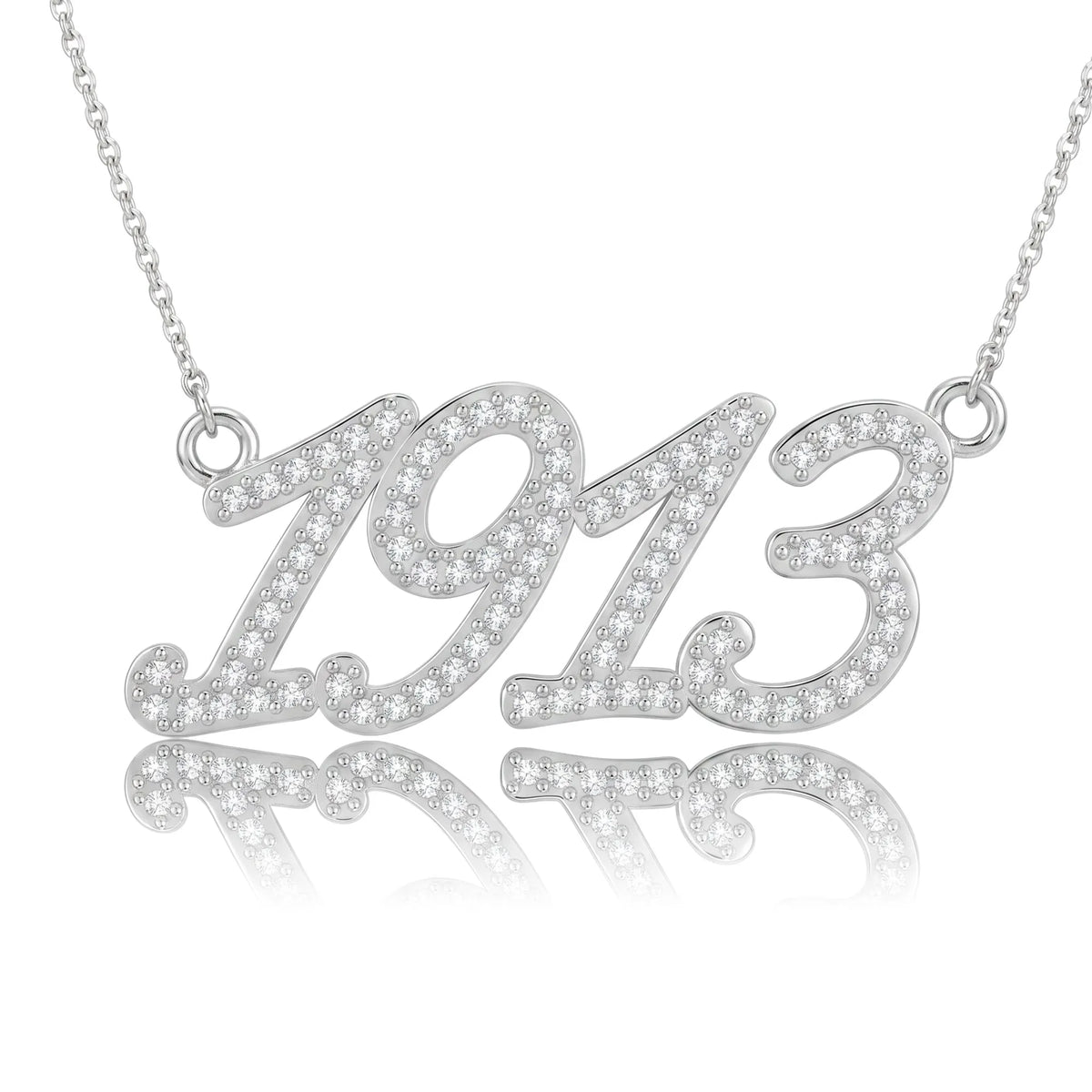 1913 Pavé Script Necklace