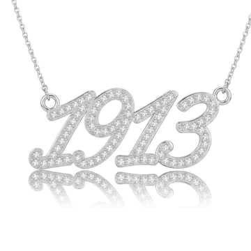 1913 Pavé Script Necklace