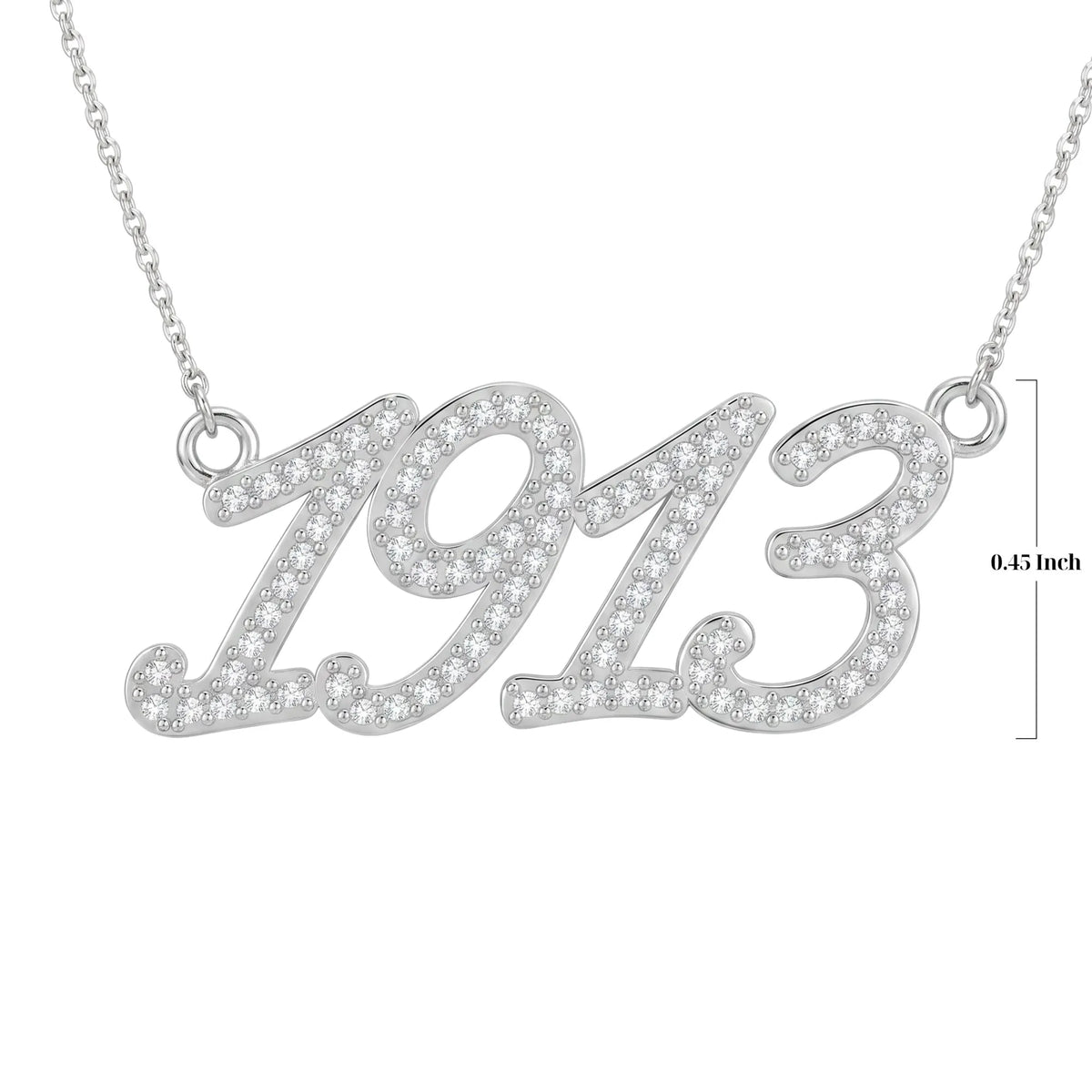 1913 Pavé Script Necklace