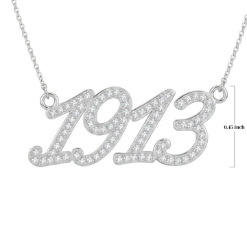 1913 Pavé Script Necklace
