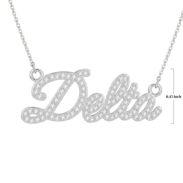 ΔΣΘ Pavé Delta Script Necklace - Delta Sigma Theta
