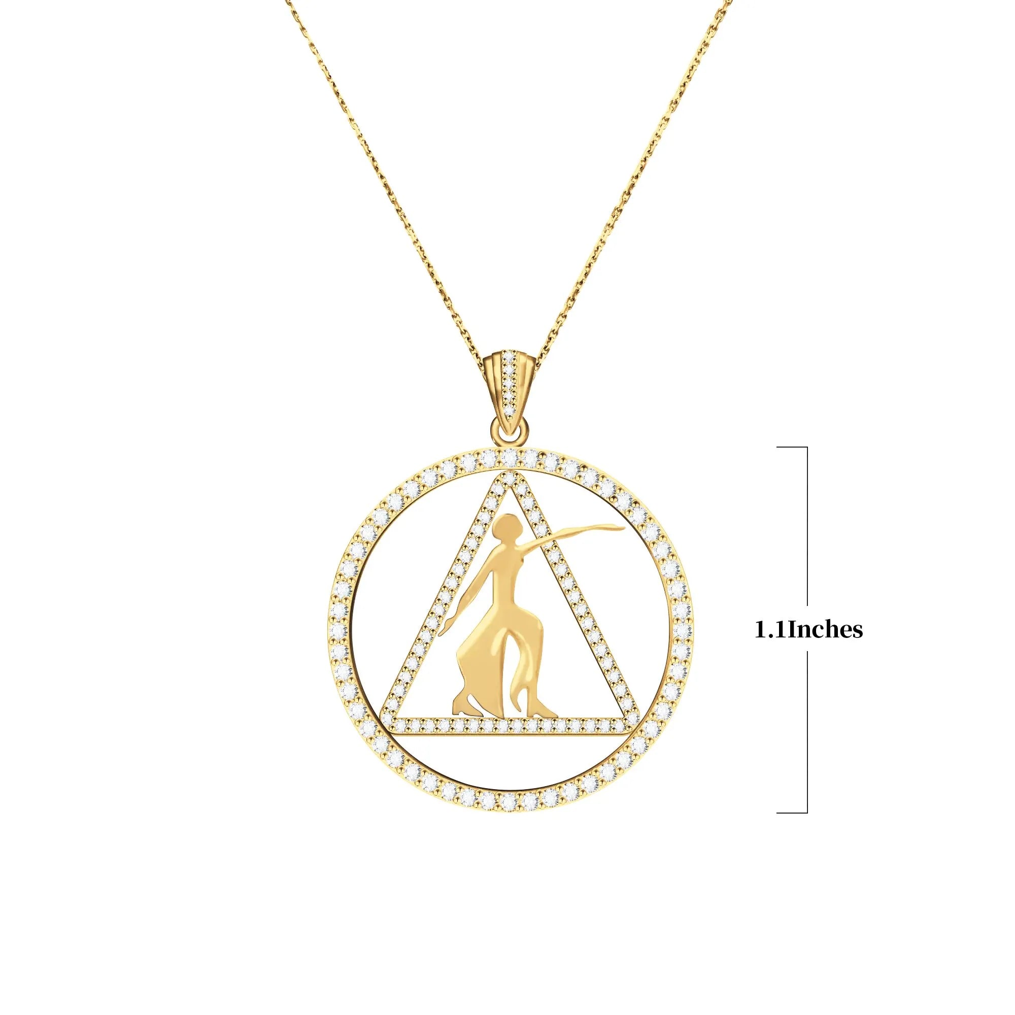 DST Fortitude Gold Vermeil Pendant (Chain Sold Separately)- Delta Sigma Theta