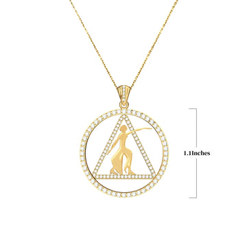 DST Fortitude Gold Vermeil Pendant (Chain Sold Separately)- Delta Sigma Theta