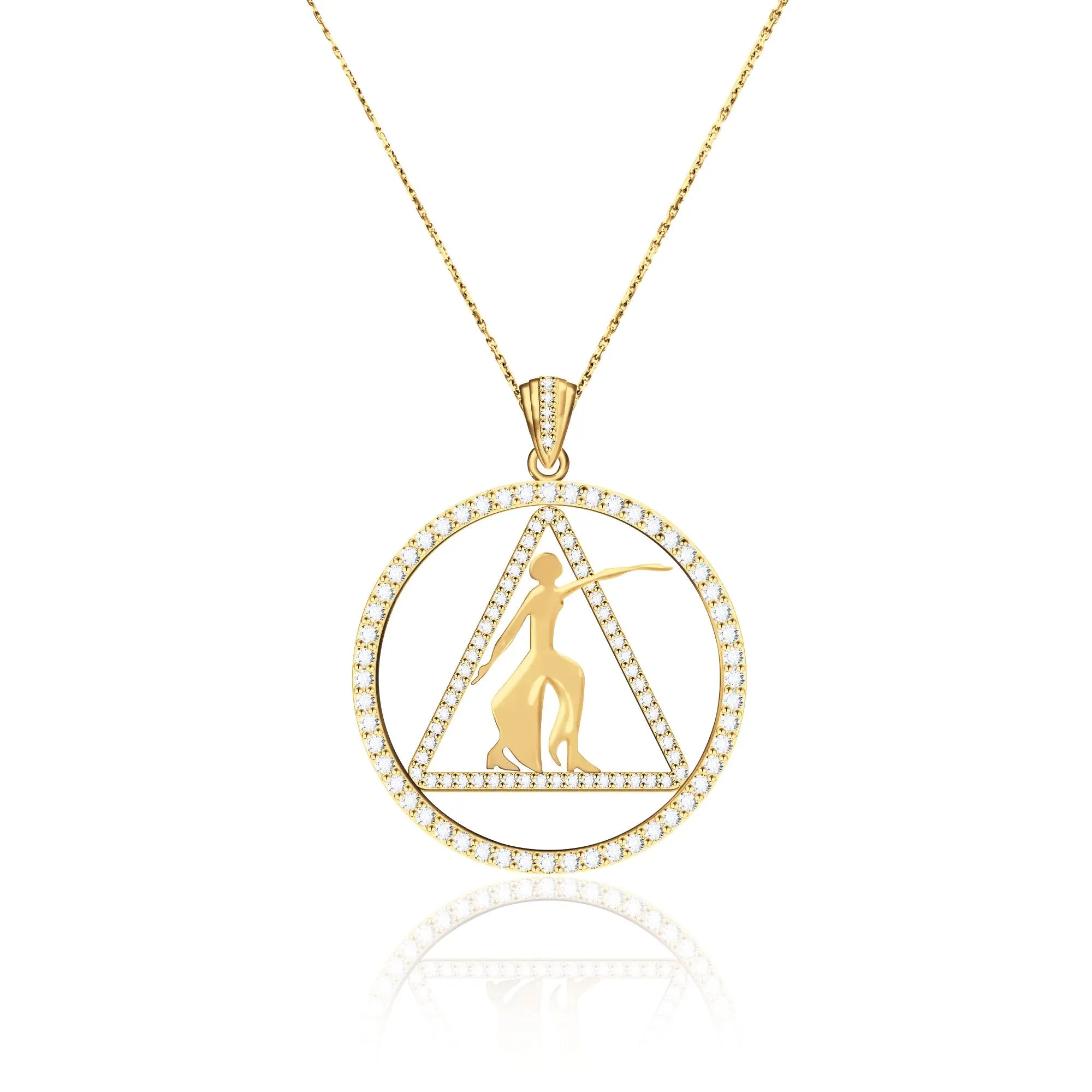 DST Fortitude Gold Vermeil Pendant (Chain Sold Separately)- Delta Sigma Theta