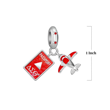DST Sterling Silver Passport Charm - Delta Sigma Theta