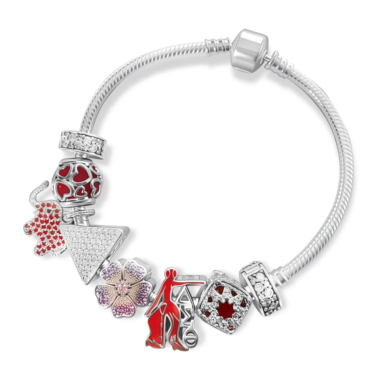 ΔΣΘ Brilliance Icon Sterling Silver Charm (Fits Pandora) - Delta Sigma Theta
