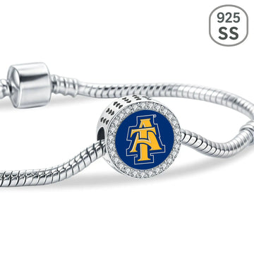 North Carolina A&T State University Sterling Silver Charm (Fits Pandora)