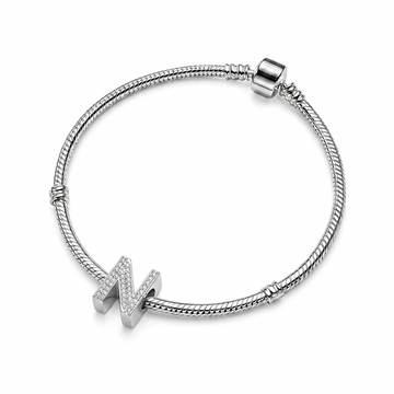 Silver Letter N / Nu Charm
