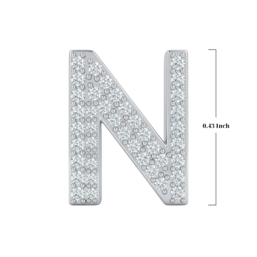 Silver Letter N / Nu Charm