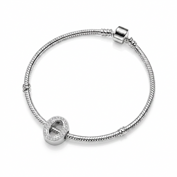 Silver Letter O / Omicron Charm