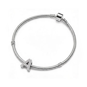 Silver Letter A / Alpha Charm