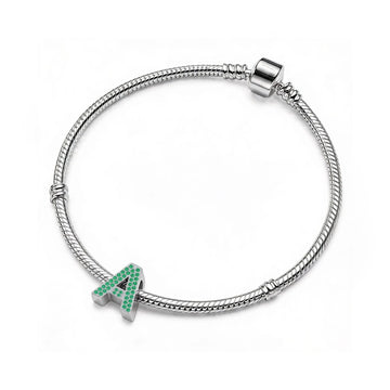 Green Letter A / Alpha Charm
