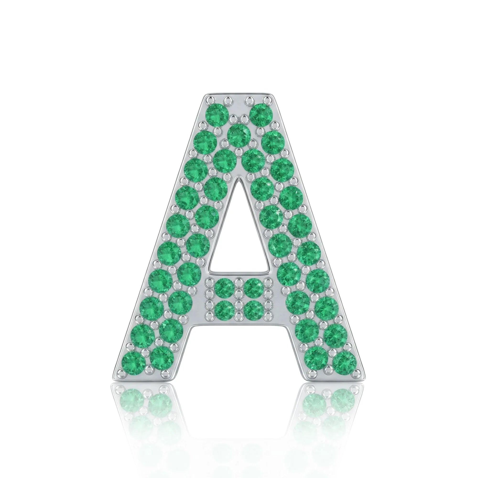 Green Letter A / Alpha Charm