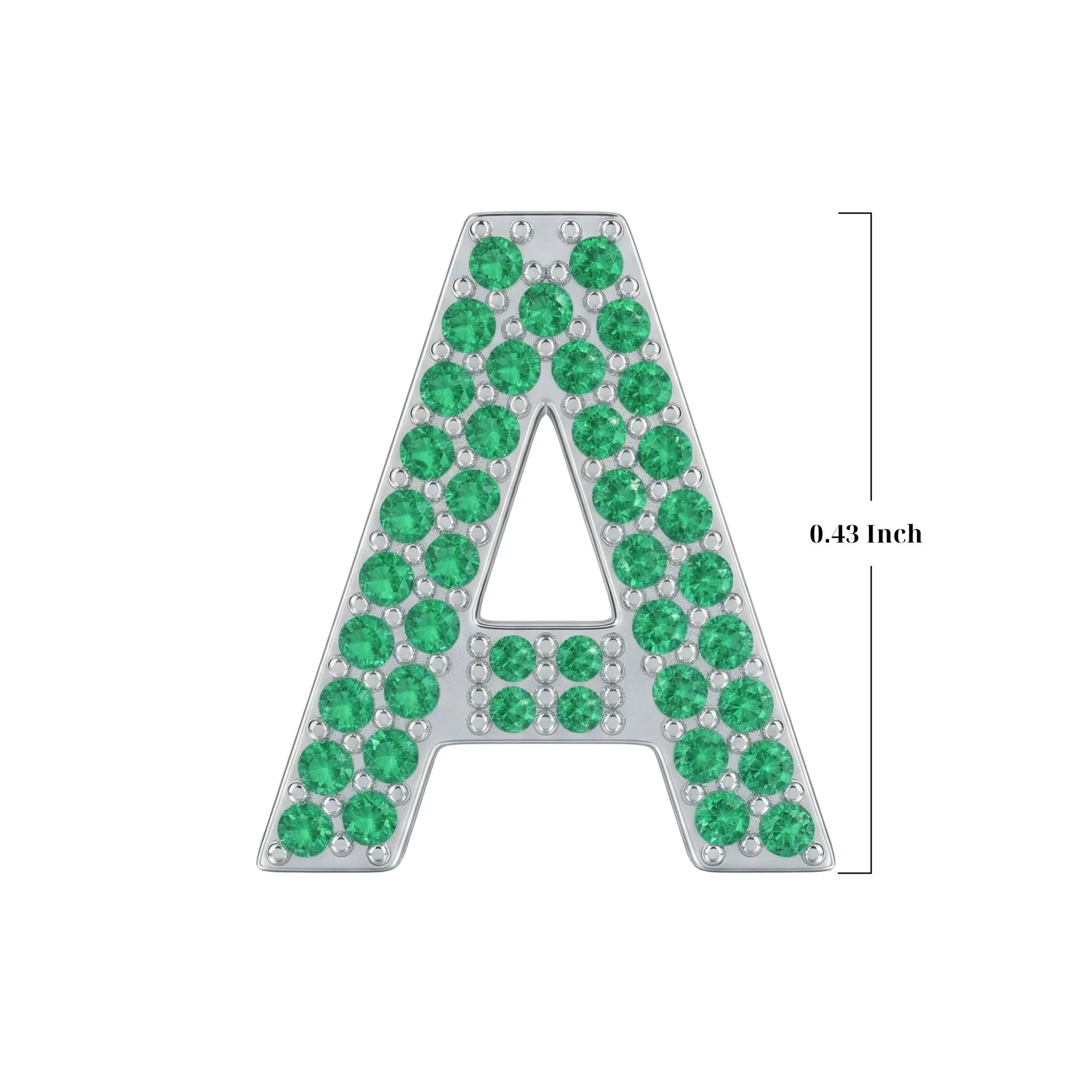Green Letter A / Alpha Charm