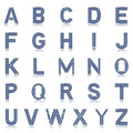 Blue Letter Z / Zeta Charm with available English letter styles