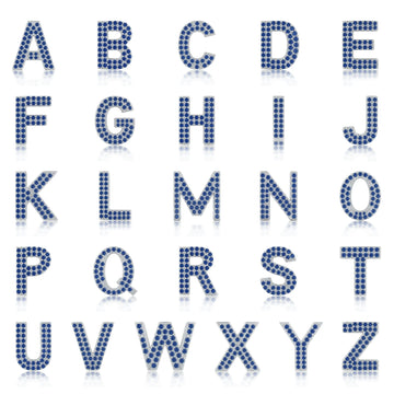 Blue Letter C Charm with available English letter styles