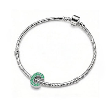 Green Letter C Charm