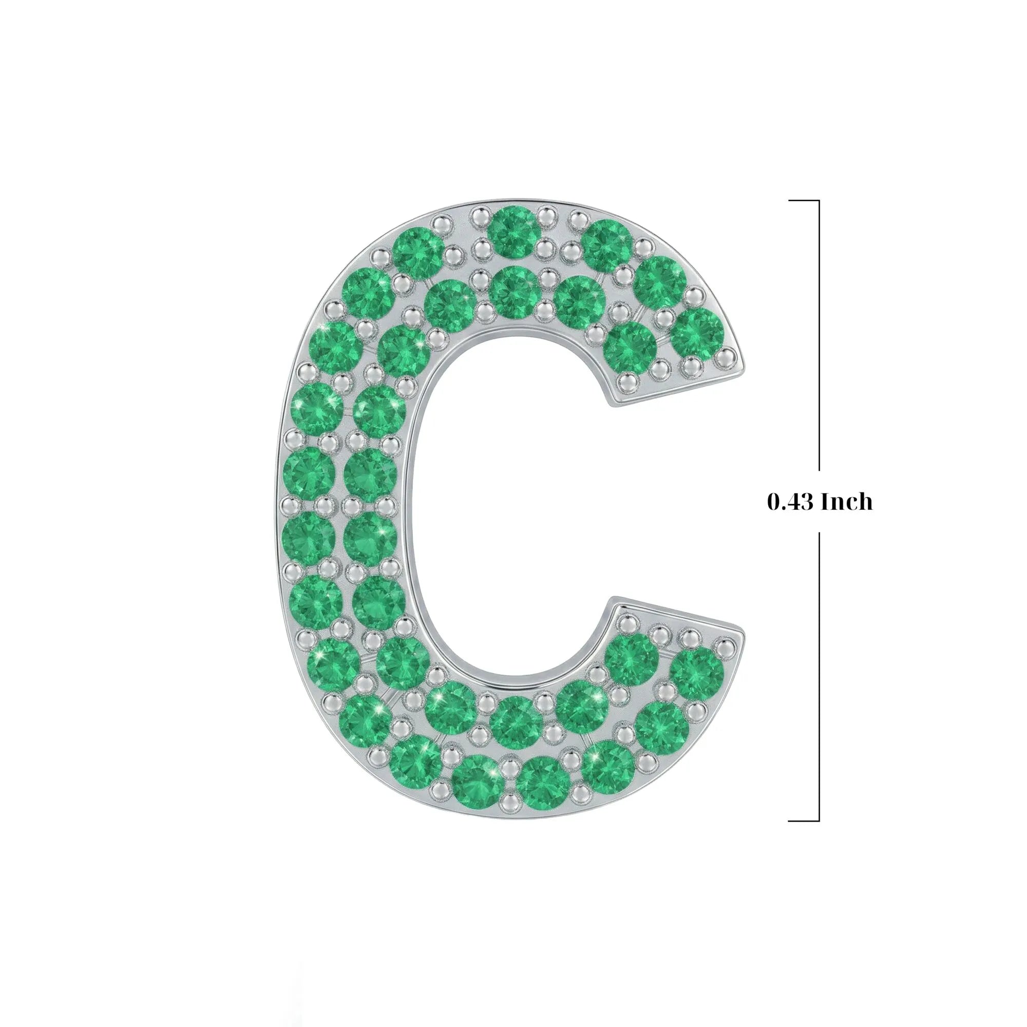 Green Letter C Charm