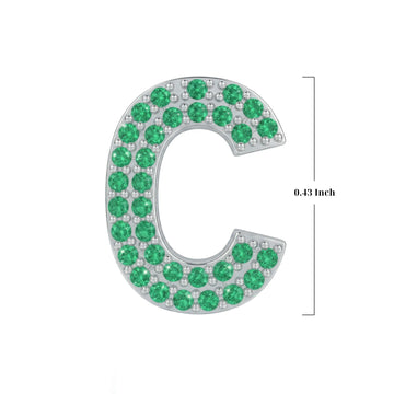Green Letter C Charm